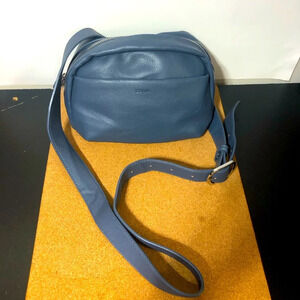 Colab Crossbody Bag Purse Blue/Grey 10x8” Polyurethane Zipper Closure Pockets